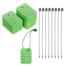 Price Tags and Hang Tag String Clothing Tag, 2"x1.4" Green 250 Set