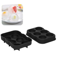 6 Cavity Ice Ball Maker Silicon Ice Cube Tray With Slow Melting Balls For Bar