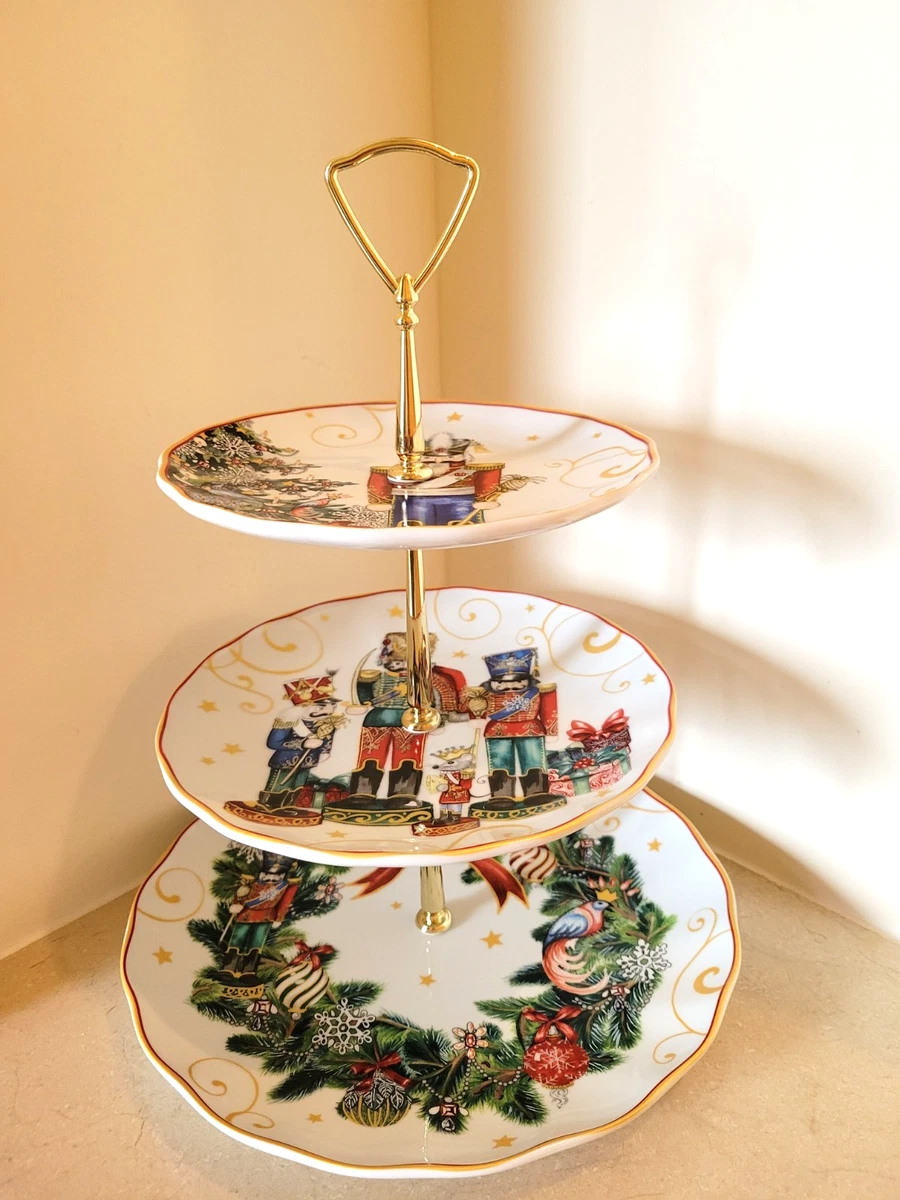 Juego De 6 Platos Navideños De Porcelana - Villancicos, 20cm, Para Decorar Tu Mesa En Navidad