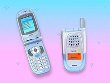 Vintage Y2K Blue Sanyo Camera Flip Cell Phone. Rare.Works 