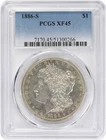 1886-S Morgan Silver Dollar EF45 PCGS