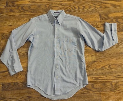 Vintage Arrow Dover Men's Shirt Blue Single Needle Tailoring 15 1/2 x 32/33 USA