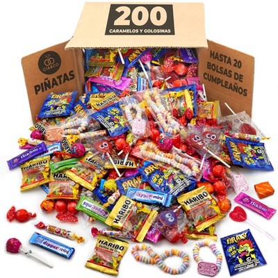Mega Pack 200 Süßigkeiten Bonbons und Candy von · Für Geburtstage Piñatas