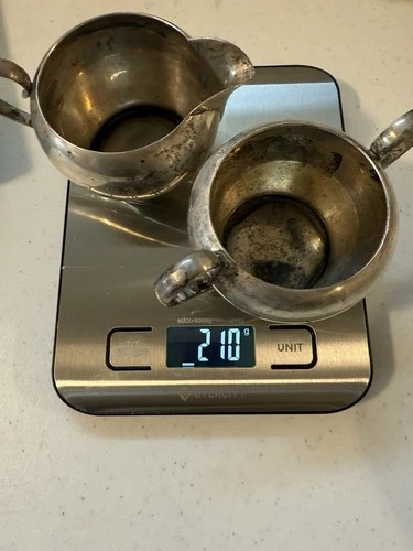 2 Sterling Silver Cups Plates By Gorham 210 Grams For SCRAP