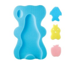 PandaEar Baby Bath Sponge Infant Soft Mat, Mat Blue