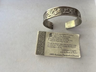 Australian Pewter Adjustable Bracelet Leaves Vase Archipelago Designs ?