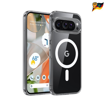TAURI Magnetischer Schutz Pixel 9 9 Pro 360 Grad Schutzfall Transparent