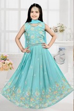 Indian Girls Ethnic Traditional Lehenga Choli Dress with Dupatta, Hand Work