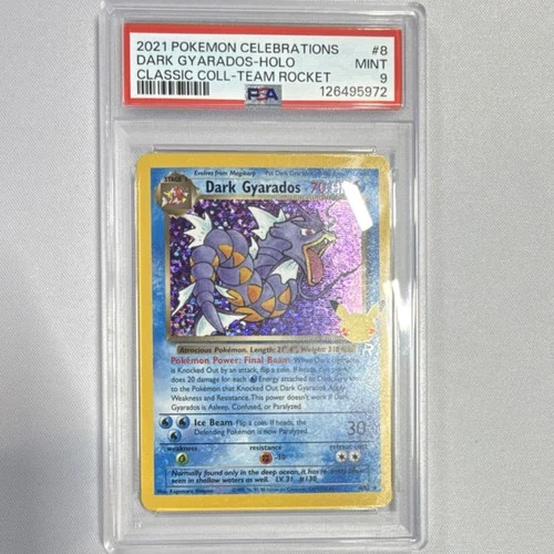 Dark Gyarados Pokémon TCG Celebrations Classic Collection 8/82 Holo PSA 9 2021