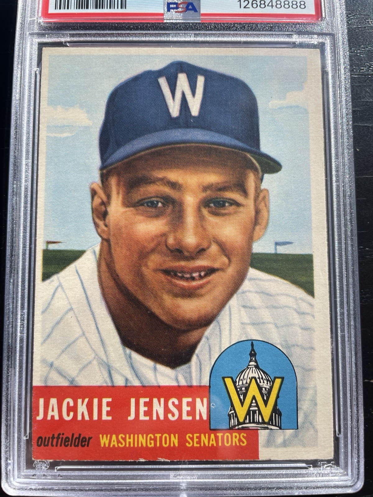 1953 Topps #265 Jackie Jensen Senators PSA 5.5 EX+ - Free Shipping