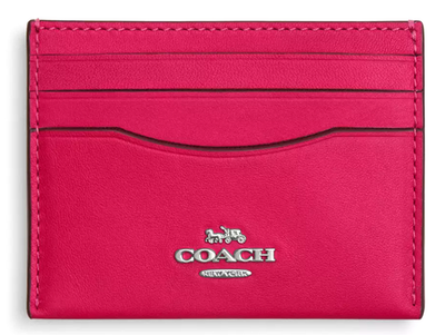 🩷Coach Slim Id Card Case - CBX13 Dragonfruit Pink Smooth Leather