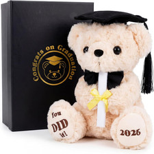 2026 Graduation Gifts for Kids, 8 Inch Plush Graduation Bear in Gift Box, Cute S