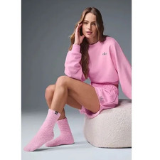 Alo Yoga Four pairs of Plush Lush Sock Sweet Pink Size 6-9