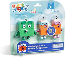 Hand2mind Numberblocks Four and The Terrible Twos Toy Figures 3 Piece Set New
