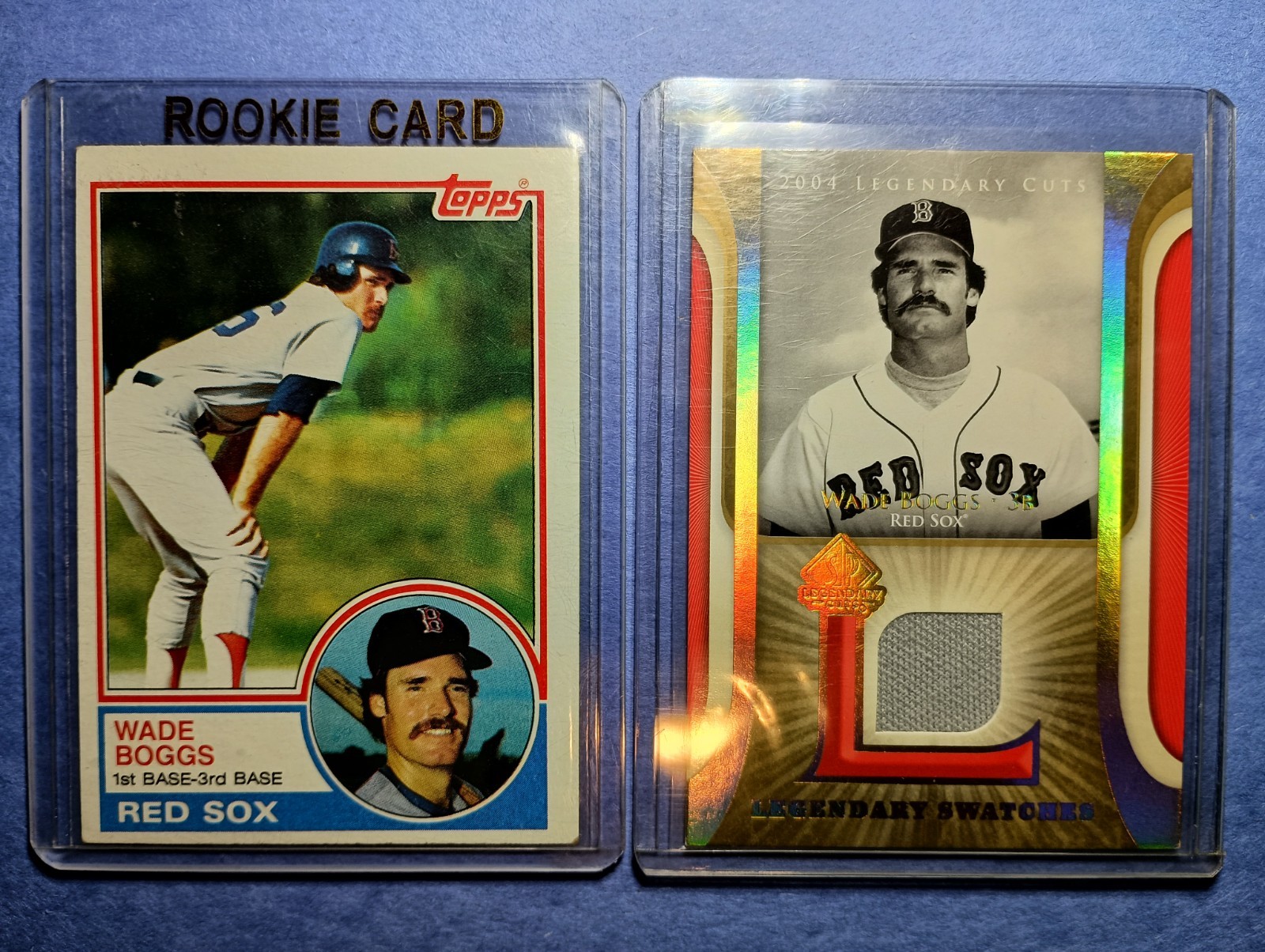 1983 Topps Wade Boggs Rookie #498 with 2004 Upper Deck SP Legendary Cuts #LSW-WB