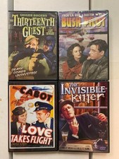 Lot of 4 - DVD action oldies, Ginger Rogers, Bruce Cabot, mystery, war, action