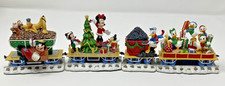 Vtg Danbury Mint Disney Mickeys Christmas Train 4 Cars EUC