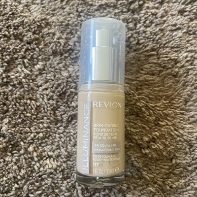Revlon Illuminance Skin-Caring Liquid Foundation Makeup, 117 Light Beige Sealed
