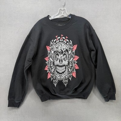 The Fresh I Am Sweatshirt Mens Black Hip Hop Sugar Skull Tupac Biggie Size M