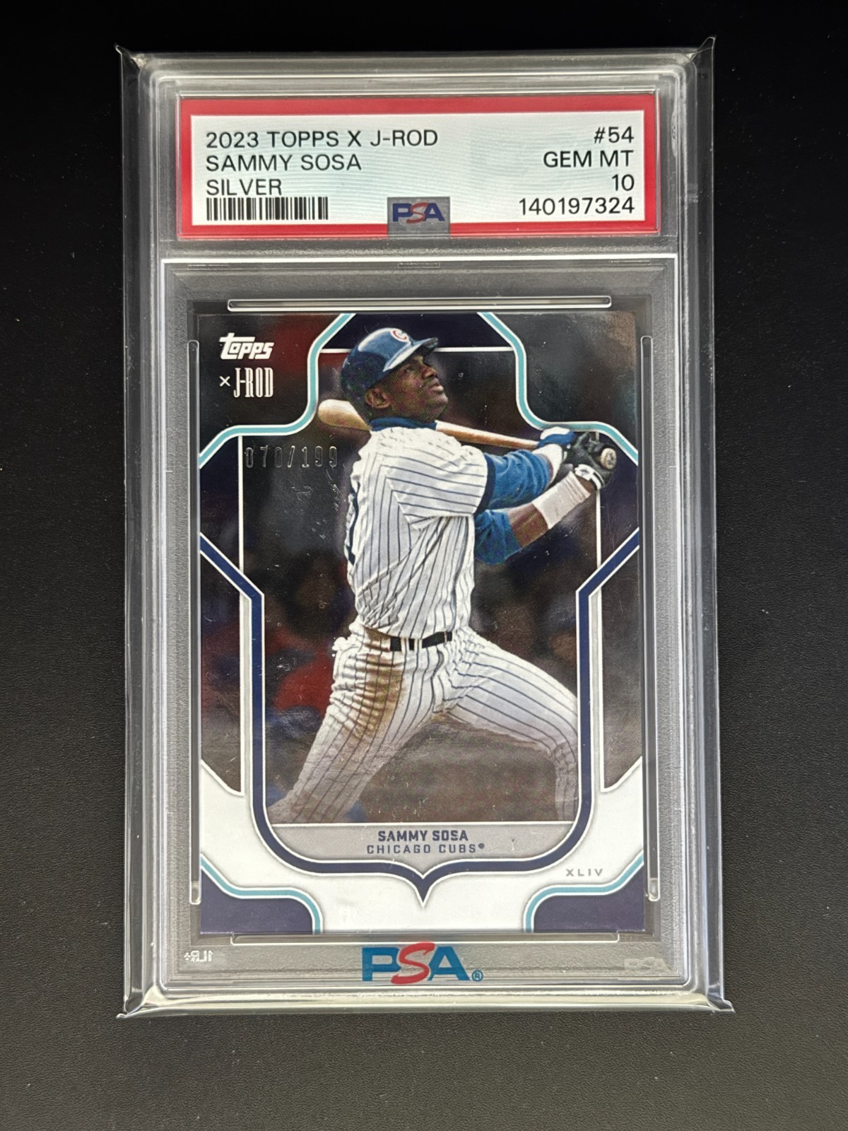 2023 Topps X J-Rod Sammy Sosa #54 Silver Foil /199 PSA 10