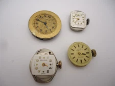 Lot Of 4 Watch Movements For Parts Repair Elgin  Bulova Gruen Jules Jurgensen