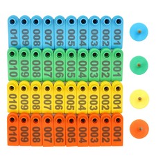 No.1-500 Sheep Ear Tag Signs with The Word Ear Laser Typing Copper Head Earrings