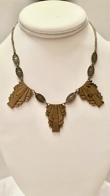 Vintage Pididdly Links Necklace Brass Like Hook Closure 14 Inches