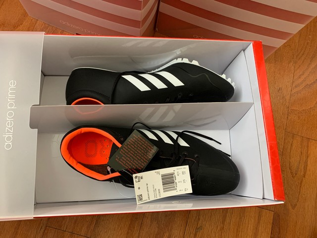 Adidas Adizero Prime SP Sprint Black White Track Spikes CG3839 Men's Size 9.5 | eBay