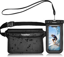 Waterproof Pouch Bag + Phone Case, Waterproof Case Dry Bag for Beach,Swim,Boatin