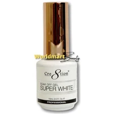 Cre8tion Gel Nail Polish 0.5fl.oz Color Gel Nail #09602- Super White