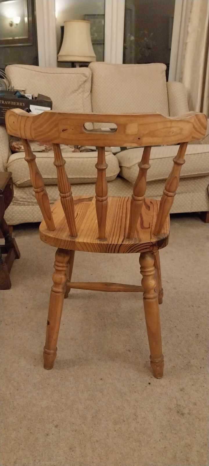 A Good Solid Single Pine Kitchen Chair In Good Order eBay