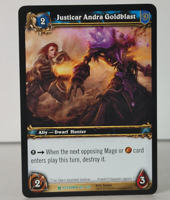 Justicar Andra Goldblast - Icecrown - 105/220 - World of Warcraft TCG - Uncommon