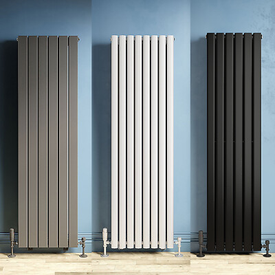 Vertical Radiator 1600 x 450 Double Flat Panel Oval Column Central