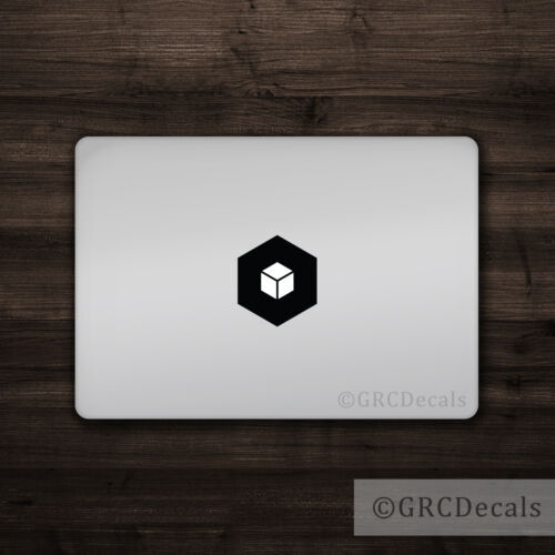 Cube - Mac Apple Logo Cover Laptop Vinyl Decal Sticker Macbook Unique Shape - Picture 1 of 2