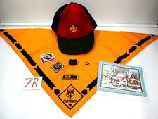 CUB SCOUT WOLF BOBCAT M/F set- Neckerchief/Scarf Hat Slide Patches Boy Scouts 7R