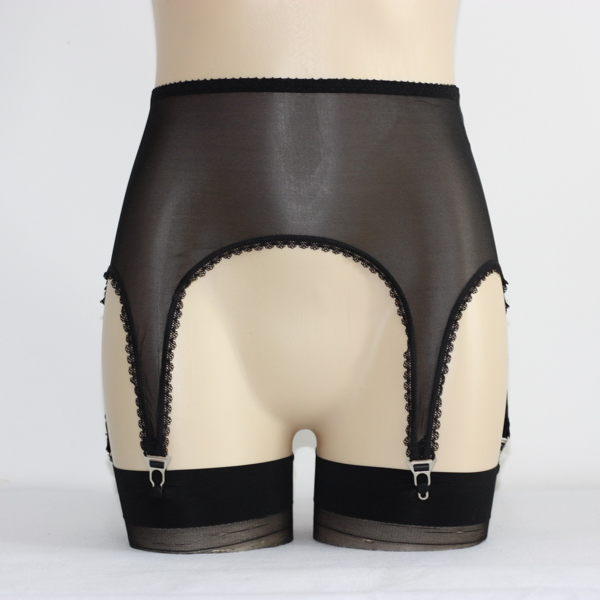 Sheer Mesh Garter Belt with 6 Wide Straps Nightwear Lingerie(S~3XL) | eBay