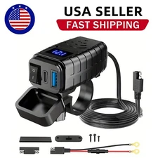 WNNBTOVN QC3.0 PD Motorcycle Dual USB Phone GPS Fast Charger Adapter Waterproof