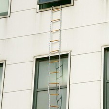 10m Feuerleiter Strickleiter Feuerfeste Rettungsleiter für Brandbekämpfung