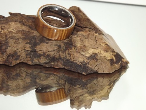 ((( SALE!!! ))) Elegant Hawaiian curly koa comfort ring size #13, R045 - Picture 7 of 8