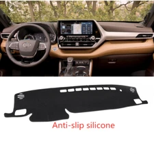 1X Black Dashboard Dash Mat DashMat Sun Cover Pad For Toyota Highlander 2020-23