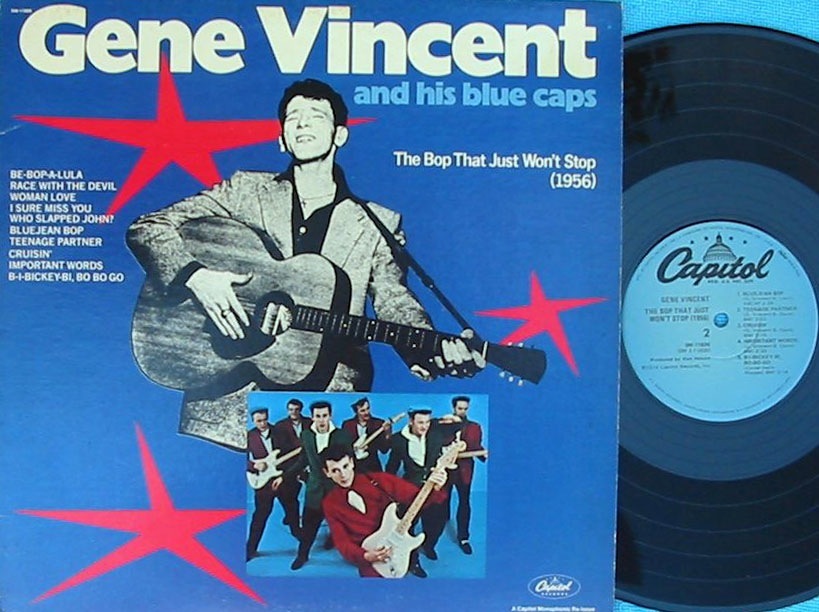 Gene Vincent &amp; Blue Caps ORIG US LP Bop that just won't stop (1956