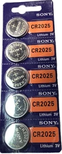 CR2025 SONY MURATA 5PK 3V LITHIUM (GREAT EXP 2034) DL2025 ECR2025 FREE SHIPPING