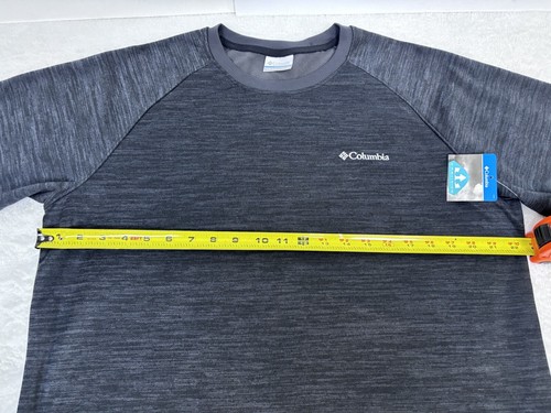 Men's Columbia Lakefront Trail Crew Sweatshirt Black Gray Large NWT Omni Wick - Picture 5 of 6