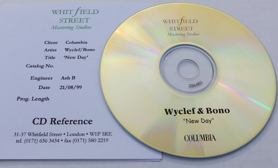 U2 CD BONO - New Day UK 2 Track WHITFIELD Studio ACETATE PROMO Rare Clean Ver Foto 2 de 4