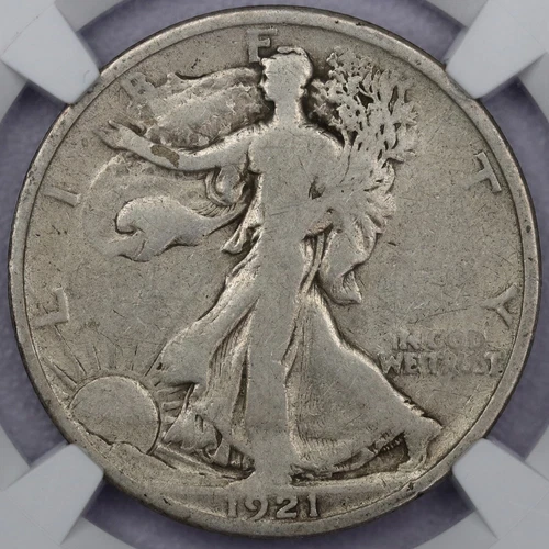 1921 50c Walking Liberty Half Dollar - NGC VG 8