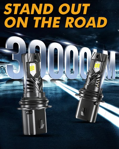 AUXBEAM For Jeep Grand Cherokee 1993-1998 9004 LED Headlight High Low Beam Bulbs - Picture 3 of 12