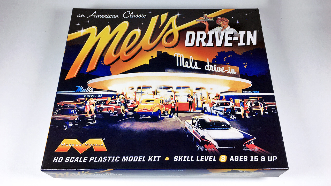 Moebius Models HO 187 "Mel's DriveIn" Scale Plastic Building Kit