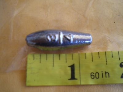60 PCS. TROLLING SHAPE LURE BODIES/SLIP SINKER 3/4 OZ. ''MAKE SPINNERS''