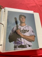 AUSTIN HEDGES AUTOGRAPHED SIGNED 8X10 PHOTO PADRES #5 COA