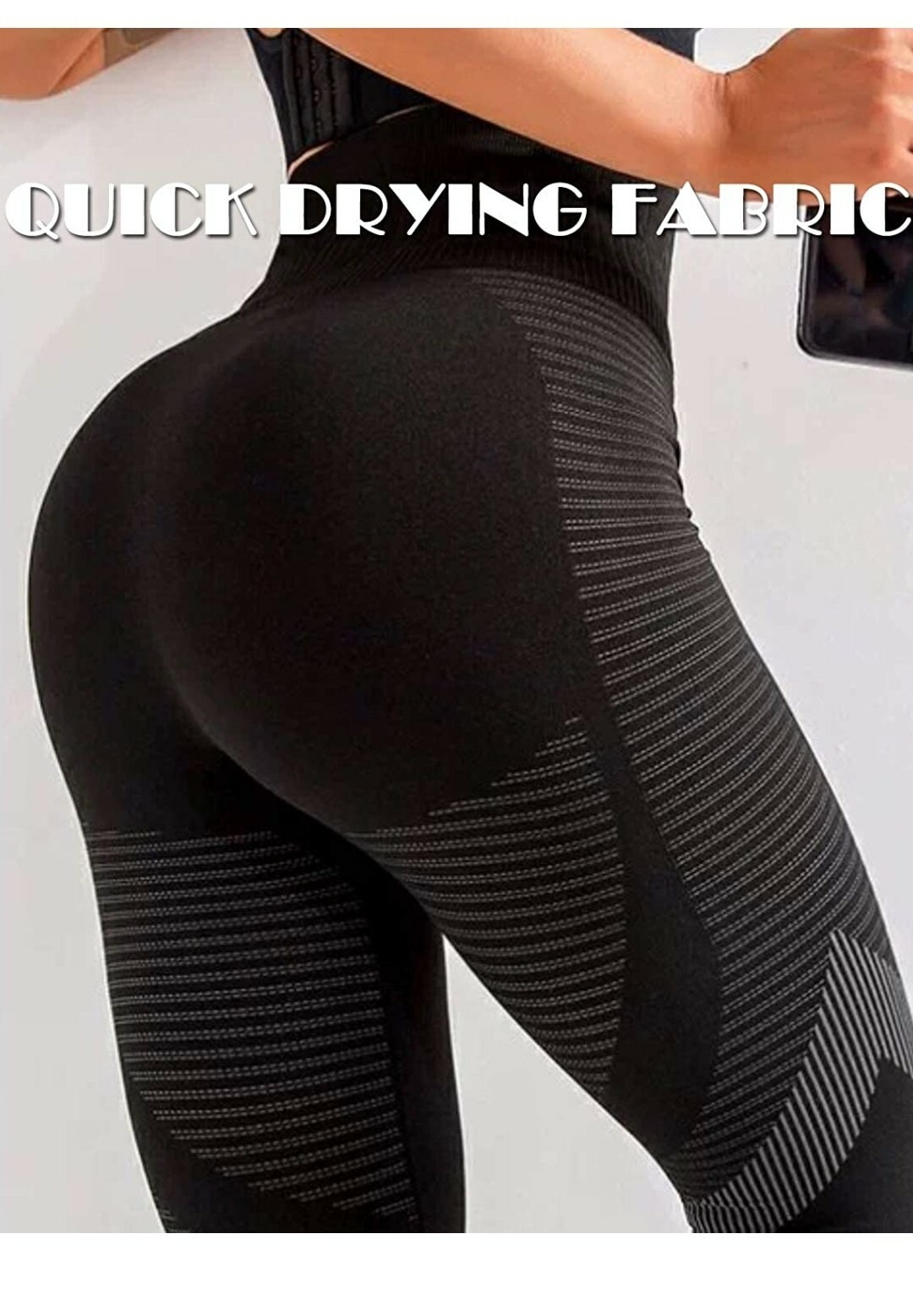 leggings Size Medium Women Gym Seamless High Rise Black butt lift-image